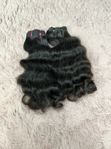 Deep wave raw Indian human hair