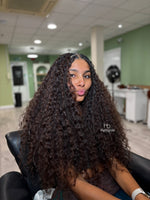 Load image into Gallery viewer, Bulk Burmese Curly Hair for Boho Braids Goddess Braids and Bora Bora Braids ‘The Malak Mix’ Colour 4/30 Blend
