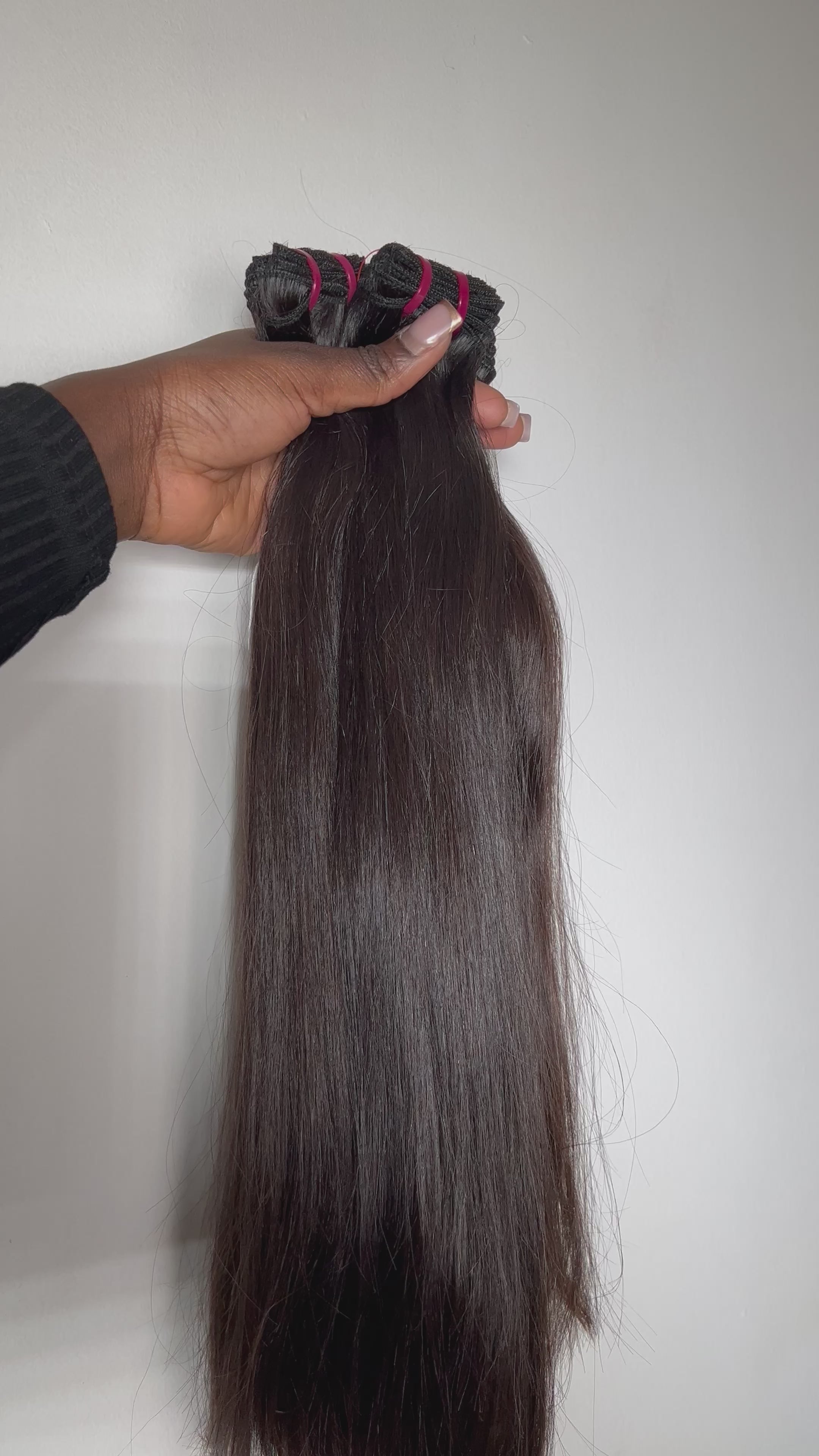 Straight raw Indian human hair