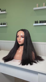 Load and play video in Gallery viewer, 5x5 Glueless closure wig
