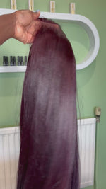 Load and play video in Gallery viewer, Burgundy 3x6 Closure Wig 100% Vietnamese Human Hair Ready to Wear hd lace
