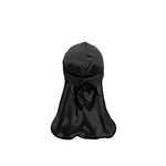 Load image into Gallery viewer, Black silky durag perfect for braids &amp; waves
