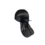 Load image into Gallery viewer, Black silky durag perfect for braids &amp; waves
